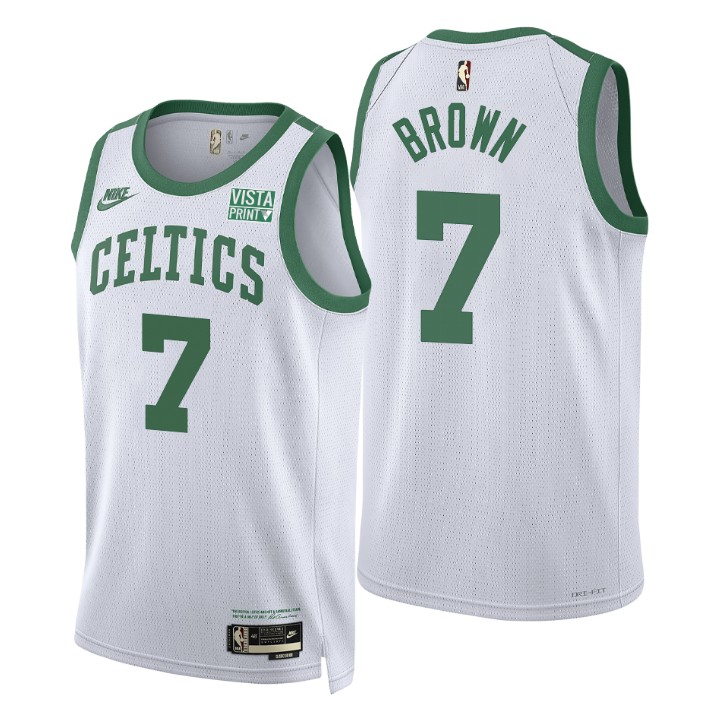 Men's Boston Celtics Jaylen Brown #7 Year Zero Classic Edition 75th Season Jersey 2401SOMK